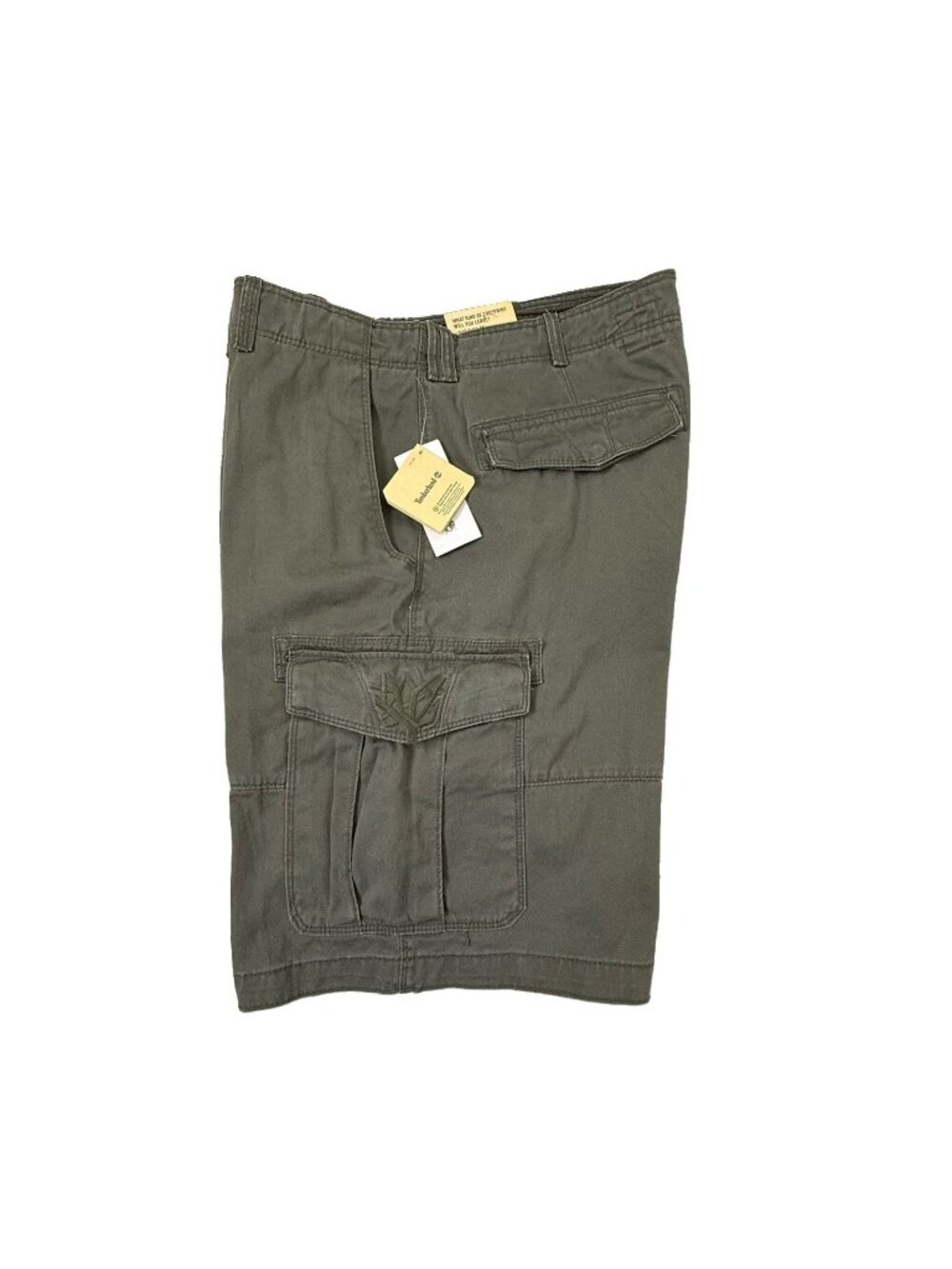 Timerland Cargo Bermuda Shorts Pockets 100% Cotton Mens size 38 Olive Green